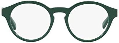 Polo Ralph Lauren Men's PH2243 Round Prescription Eyewear Frames, Shiny Forest Green/Demo Lens, 50 mm