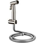 ALTON SHR20135 SS-304 Grade Health Faucet with 1.25 Meter Hose Pipe and Wall Hook, Matte & Silver