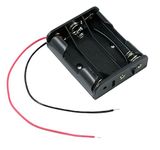 AA x 3 Open Battery Holder Box 150mm Wires Leads