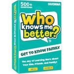 QUOKKA Fun Board Game for 8 10 Year Olds - Family Card Game for Kids Ages 6 7 and Adults - Who Knows Me Better | Guess Questions | Easy to Learn - Get to Know Your Friends & Family