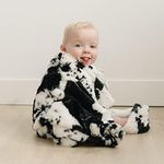 Trend Lab Cow Print Plush Baby Blan