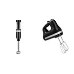 KitchenAid Hand Blender KHBV53BM + Hand Mixer KHM512BM (5-Speed Ultra Power) Bundle