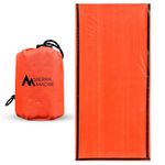 Sierra Madre Emergency Sleeping Bag – Ultra Lightweight Waterproof Mylar Thermal Bivy Sack, 90% Heat Reflection Survival Blanket, Compact Emergency Sleeping Bag for Camping, Hiking & Survival Kits