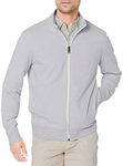 Amazon Essentials Men's Lightweight French Terry Full-Zip Mock Neck Sweatshirt, Light Grey Heather, X-Large