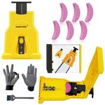 OMCCHK Chainsaw Teeth Sharpener, Universal Chainsaw Sharpener with 6 Fast Sharpening Stones, Portable Chainsaw Blade Sharpener, Chain Saw Sharpener Tool for 12" - 22"