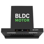 Faber Atom 60cm 1500m³/hr BLDC Autoclean Filterless T-Shape Chimney|Built In Oil Collector|Touch & Gesture Control|8Yr Motor,2Yr Comprehensive Warranty by Faber | Hood ATOM BLDC TC FL HC SC BK IN 60