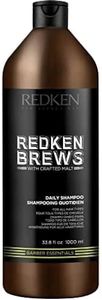 Redken Brews Daily Shampoo For Men, Lightweight Cleanser For All Hair Types, 33.8 fl. oz