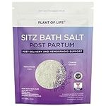 PLANT OF LIFE Sitz Bath Salt - Postpartum Recovery Bath Soak - Made from Epsom Salt, Dead Sea Salt, Essential Oils, Organic Herbs for Self Care Therapy and Hemmrhoid - 16oz