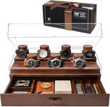 Elevate Your Watch Collection with The Collector Pro – Premium Watch Display Case for 7 Watches – Christmas Gift for Men – Easy Access & Huge Drawer – Luxury Wooden Mens Watch Box & Watch Case