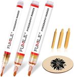 FUMILE Scorch Pen Markers For Wood,Wood Burning Pen Set with 3PCS Scorch Pen Marker Equipped with 3PCS Replacement Nib for DIY Wood Painting,Suitable for Artists and Beginners in DIY Wood Projects