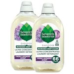 Seventh Generation Liquid Laundry Detergent Ultra Concentrated Easy Dose Technology Lavender 132 loads 683 ml pack of 2