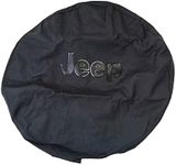 Mopar Jeep Wrangler Black Denim W/Logo Spare Tire Cover 32-33 Inch OEM
