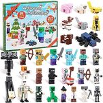 Christmas Advent Calendar 2024 Toys, 24 Days Building kit Chritmas Countdowm Calendar Including 29 Characters, Boys Advent Calendar Surprise Christmas Gift for Kids Boys Girls Fans