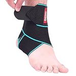 BESKEY Ankle Support Brace Adjustable Breathable Elastic Nylon Material Fit for Most Size Use for Sports