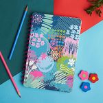 Doodle | The Happiness 2025 Wiro Bound Planner with Sticker Sheets | A5 | Hard Bound | Undated | Yearly, Monthly, Daily Planner Diary with Theme Based Activity Pages, Tear Away Note Cards & Quote Cards I To Do Lists I 216 Ruled Pages I 80 GSM (Impressionist)