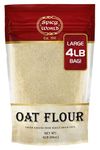 Spicy World Whole Grain Oat Flour 4 Pound Bag (64oz) - Non-GMO, Great Wheat Substitute