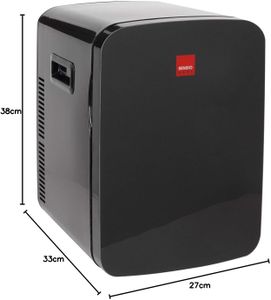 SENSIOHOME 15L Mini Fridge – Black Compact Cooler