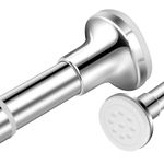 Brushed Nickel Shower Curtain Pole - Never Rust Non-Slip 150-220 cm Inch Stainless Steel Tension Pole, No Drill Shower Curtain Rods for Bathroom 1 Inch Diameter