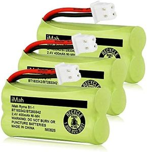 iMah BT183342/BT283342 Cordless Phone Battery Also Compatible with BT166342/BT266342 BT162342/BT262342 AT&T EL52100 EL50003 CL80100 CL80111 CRL80112 EL50003 VTech CS6709 CS6609 CS6509 CS6409, 3-Pack