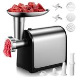 FOHERE Electric Meat Grinder, Stainless Steel Sausage Stuffer Maker Meat Mincer Machine with 2 Blades & 3 Plates, 2000W Max Food Grinder, Sausage Stuffer Tube & Kubbe Kit, Heavy Duty Meat Grinder
