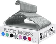 Utopia Home Grey Plastic Hangers 50