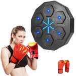 bestyks Smart Music Boxing Machine，Indoor Boxing Machine Wall Mounted，with LED Light Bluetooth Sensor，Electronic Boxing Target For Exercises，Improve Hand-Eye Coordination (Boxing Machine A + Gloves)