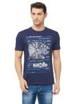 Redwolf Star Wars Millennium Falcon Blueprint Officially Licensed Half Sleeve Cotton T-shirt (Blue ; Small)