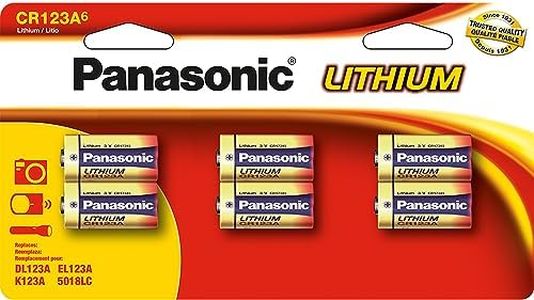 Panasonic CR123PA/6B Household Battery Single-Use CR123A Lithium 3V - Batteries (Single-Use Battery, CR123A, Lithium, Cylinder, 3V, 6 Pieces))