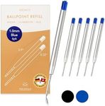 MESMOS 6 Pack 3.9 inch (9.8cm) Pen Refills Ballpoint Blue Ink, Compatible with Ballpoint Parker Pen, Replacement Ink Pen Refills, 1.0mm Smooth Writing Medium Tip, Ink Cartridge Pen (Blue Ink)