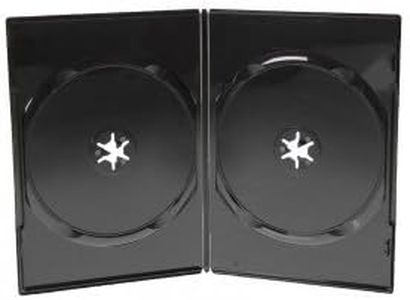 Amaray Cajas para 2 Dvd's Slim, 7 mm, Negro, 50 Unidades