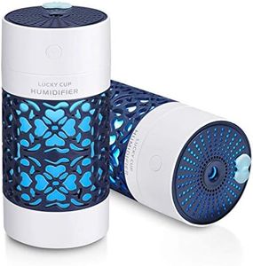 AUXA Lucky Cup Humidifier Diffuser Multicolor LED Night Light USB Humidifier Aroma Diffuser Mist Fogger Air Humidifiers Diffuser Device For Home Office Car, Travel, Bedroom, Restaurant 130ml Ultrasonic Mist Air Humidifier 1pc (Lucky Cup Humidifiers Diffuser)