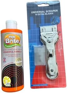 Quailitas 300ml Cleaner & Tool Combo - Quailitas Cleaner for Ceramic, Induction, Glass, Quailitas Brite with Lemon Sherbet Fragrance | Oven Cleaning Kit