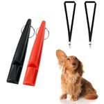 dinghaole 2 Pcs Professional Dog Whistles, Dog Training Whistle to Stop Barking, Lanyard Training Whistles for Recall & Dog Training, Dog Whistle Control Devices with Lanyards for Dog Recall, Sports