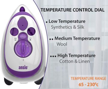 ANSIO Mini Travel Steam Iron – Compact, Purple