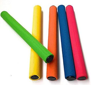 KIKEEP Track and Field Relay Batons Sticks Assorted Color Relay Running Race Batons Sticks Foam Relay Running Baton 5 Pack Track & Field Sticks