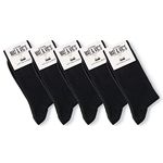 Mens Socks (5 Pair Pack) by Mat & Vic's Cotton Classic Comfortable Breathable (UK '6-9 / EU 39-42, black)