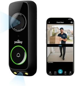 youkey Doorbell Camera Wireless No Subscription, 2K Dual‑cam Video Doorbell with Chime, See Visitor & Package at Once, 5G WiFi, 8GB Local Storage, Two-Way Talk, Compatible with Alexa & Google Home