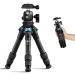 SIRUI Carbon Fiber Travel Tripod with 360° B-00K Arca-Swiss Ballhead, Mini Desktop Tripod for Mirrorless Cameras, Folded Height 12.1", Max Height 16.6?