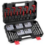 Kolvoii Helicoil Thread Repair Kit 156-Piece Metric Heli Coil Repair Kit with HSS Drill Bits Inserts Taps Break Off Tools, Universal Threaded Restorer Restoring Rethread