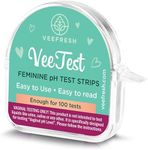 VeeFresh VeeTest Vaginal pH Test Strips - 100-Piece Accurate and Easy to Use pH Balance Test Strips for Women, Compact and Discreet Vaginal pH Tester for Feminine Health Monitoring