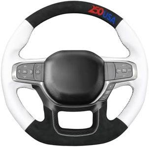 MEWANT USA 250th Anniversary Embroidered Hand-Stitched Steering Wheel Cover Custom Fit for Dodge RAM 1500 TRX/GT/RHO 2021-2025