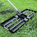 Walensee Lawn Leveling Rake, 7FT 30"x10" Levelawn Tool, Heavy Duty Effort Saving Lawn Level Tool, Steel Handle Lawn Leveler for Yard Garden Golf Course, Ease Level Soil Sand Dirt Surfaces