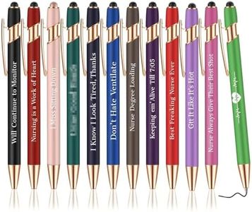 Nurse Pens,for Work Funny Pens Black Ink Ballpoint Pens Gift for Coworker Doctor Nurses Nursing Students Women Men on Nurses week Nurse's day (Style 1)