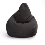 Loft 25 Bean Bag Gamer Chair | Outdoor Indoor Living Room BeanBag Seat | Water Resistant | Ergonomic Design for Body Support | Durable & Comfortable (Bean Bag, Dark Grey)