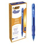 BIC Gel-ocity Original, Gel Ink Pens, With a Soft Grip, Seamless Smooth Writing, in Blue, Medium: 0.7mm, Pack of 12