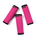 Cosmos ® 3 PCS Hot Pink Color Comfort Neoprene Handle Wraps/Grip/Identifier for Travel Bag Luggage Suitcase