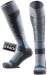 WEIERYA Ski Socks 2- Pack Merino Wo