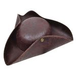 Bristol Novelty BH558 Tricorn Hat Brown Ancient Look, Unisex-Adult, One Size