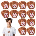 Jefuzh 12PCS Baseball Patches Iron on, Iron on Baseball Patches for Clothes, Hats, Jeans, Skirts, T-Shirts, Backpacks, Etc.(Baseball Glove)