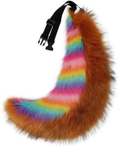 COSYEARS Faux Fur Animal Fox Wolf Tail Fursuit Furry Handmade Fluffy Plush Costume Accessories Halloween Party